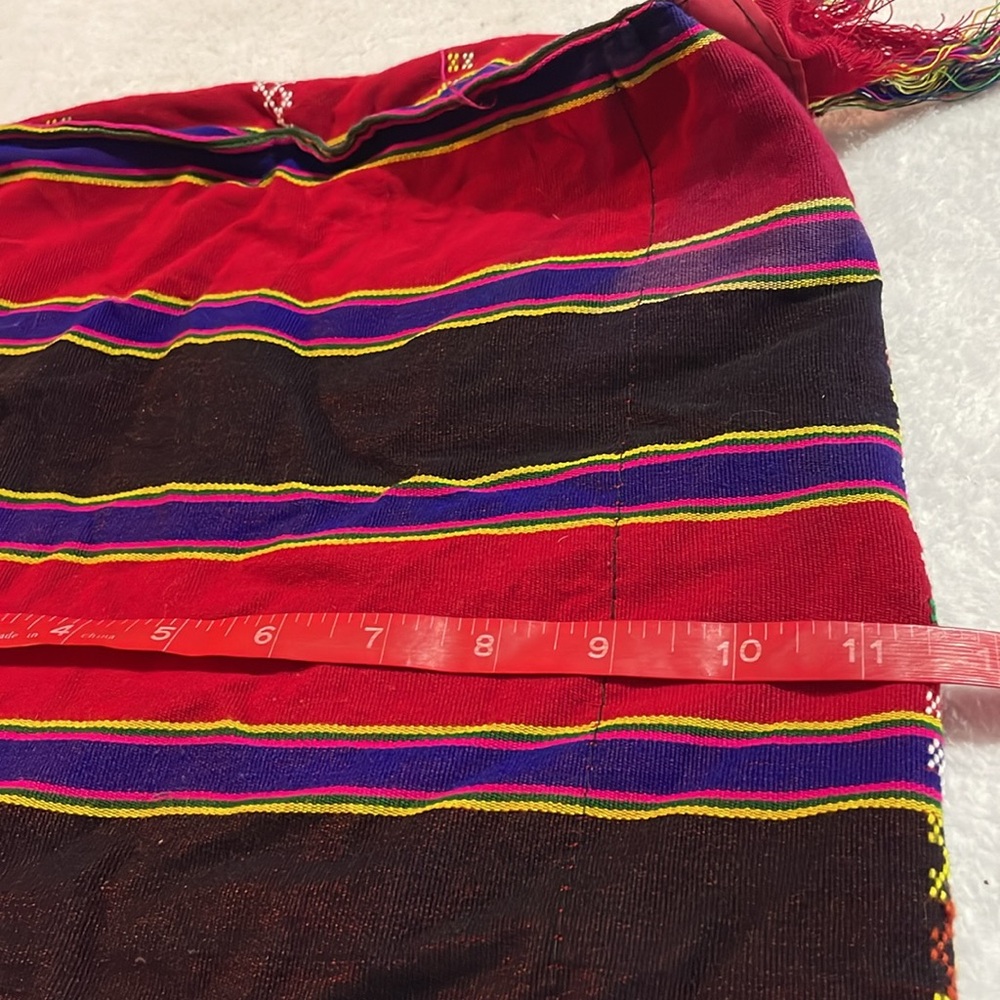 India Red and Black Striped Women's Shoulder Bag - Picture 10 of 11